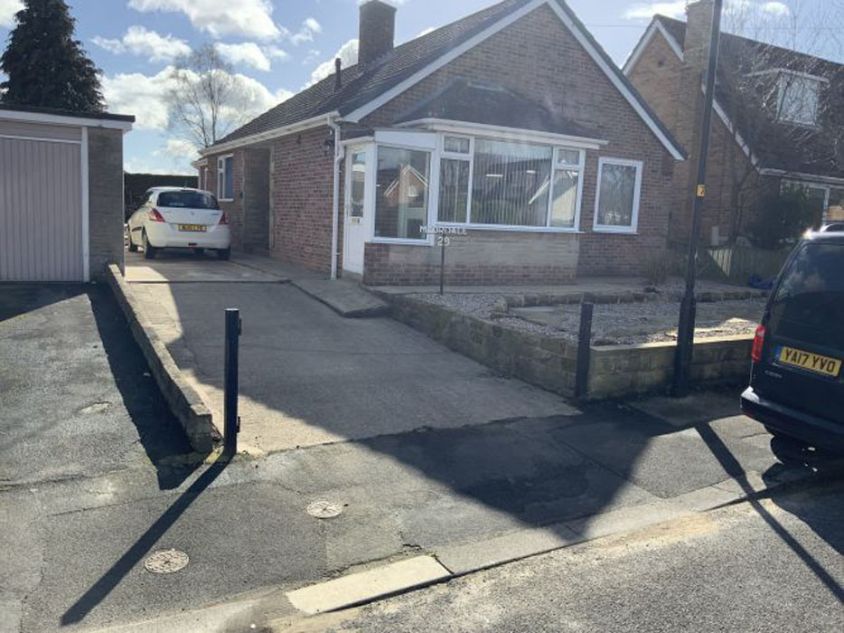 Before image of large driveway